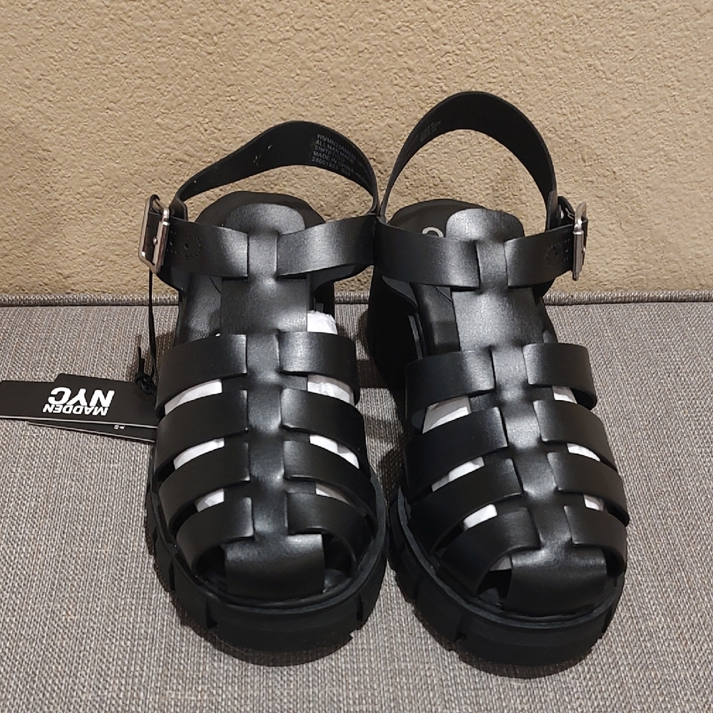 Steve Madden Black Strappy Sandals